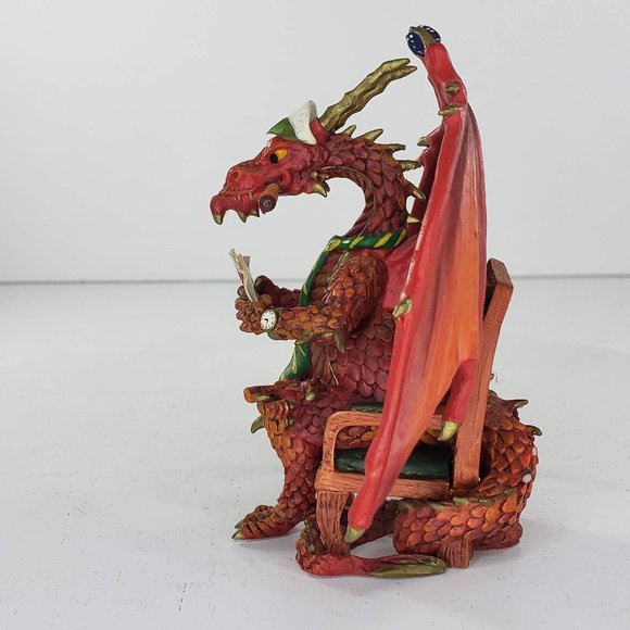 Hamilton Collection Dragon Hold Em Or Fold Em Holding Harry Figurine Poker *FLAW - Picture 3 of 9